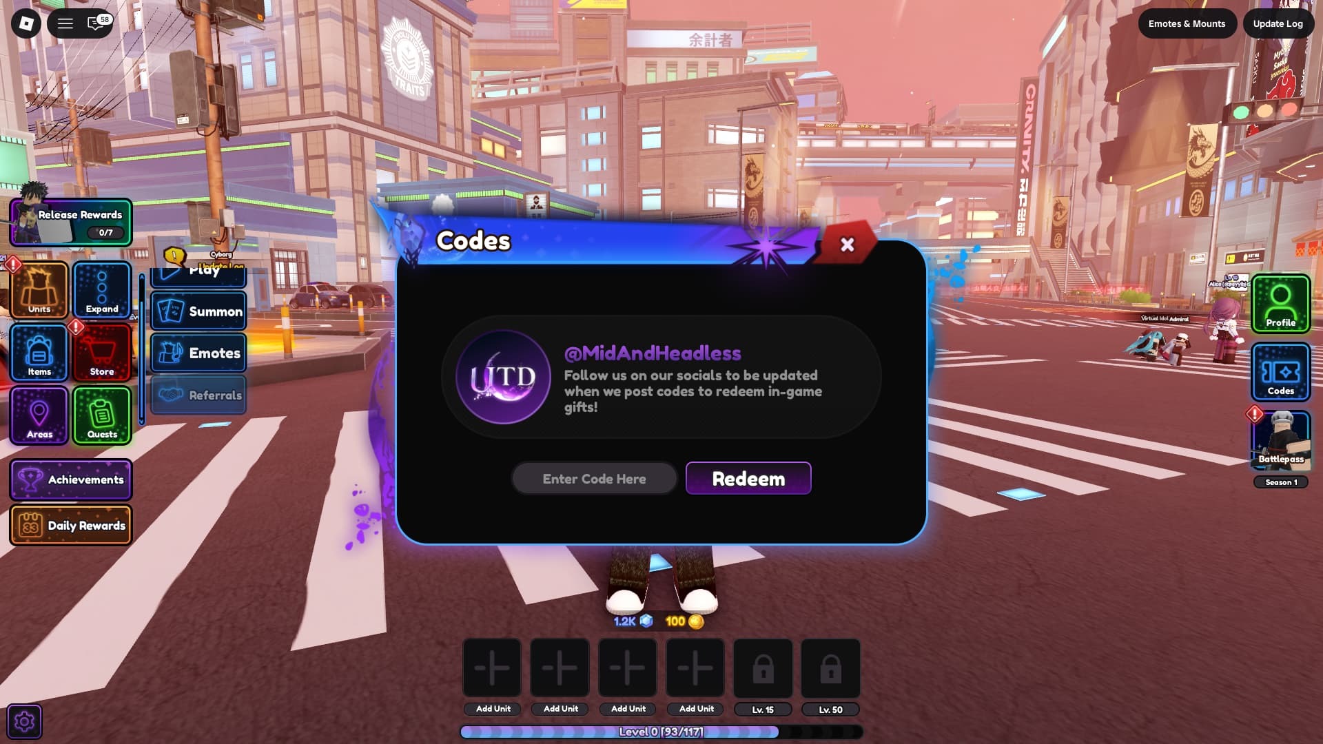 Universal Tower Defense How To Redeem Codes