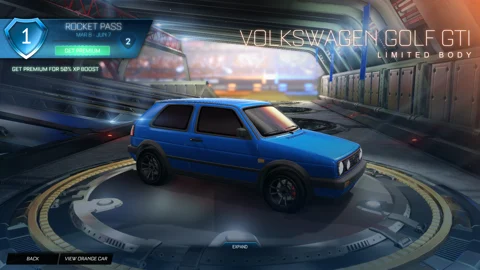 Volkswagen GTI Rocket League in game