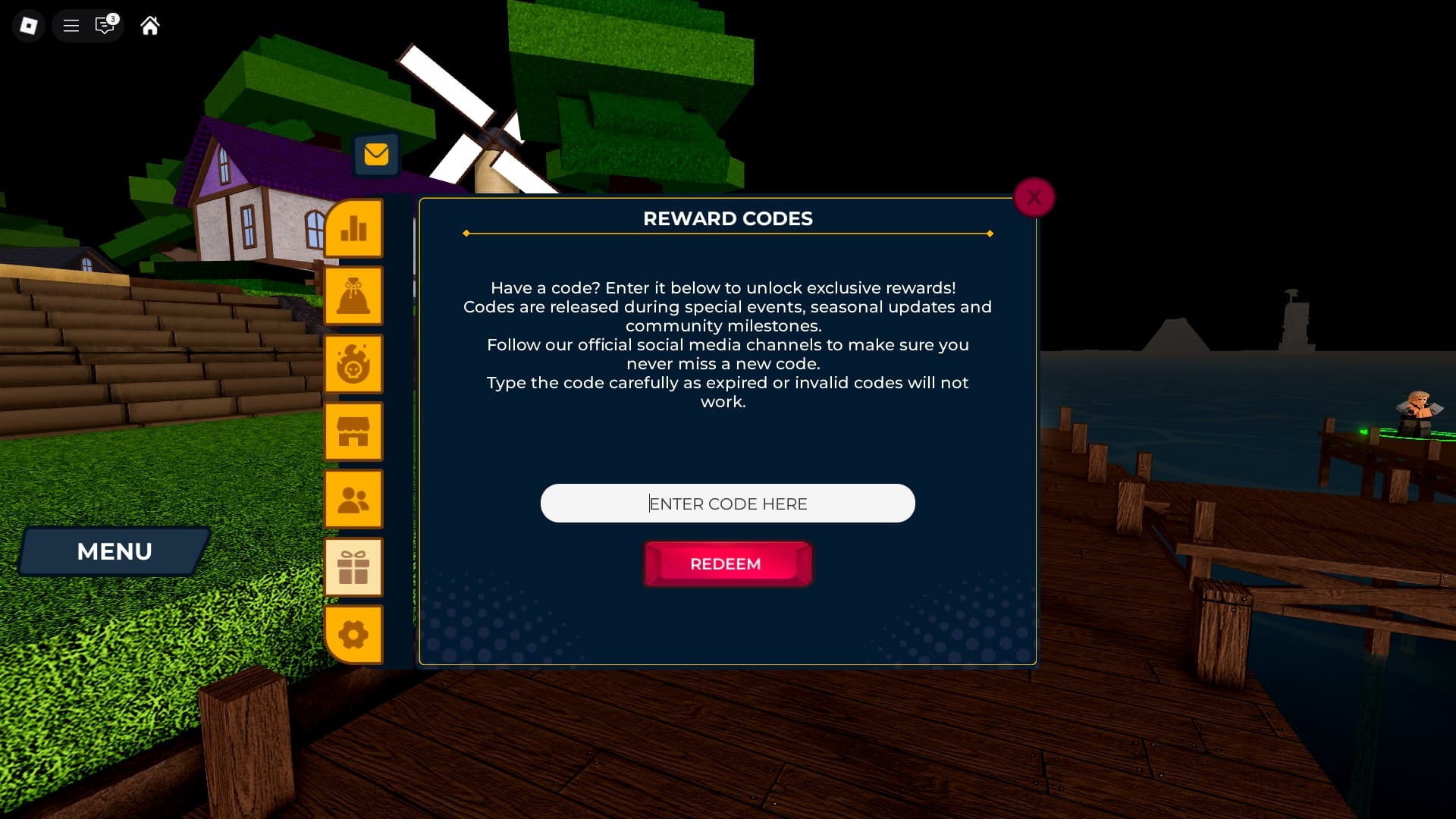 Vox Seas how to redeem active codes