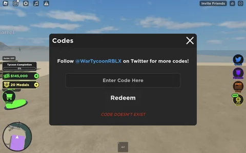 Roblox: War Tycoon Codes (February 2023)
