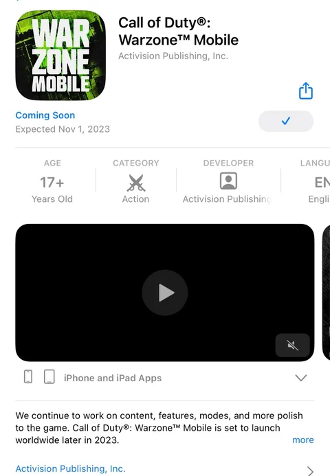 Call of Duty®: Warzone™ Mobile - Release date pushed back again from Nov  '23 to April 2024. : r/iosgaming