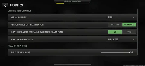 Warzone Mobile settings