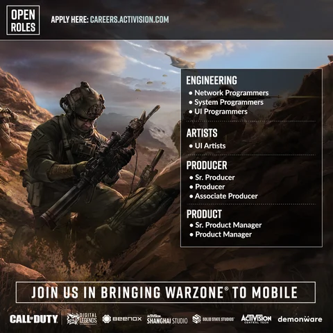 Warzone mobile jobs