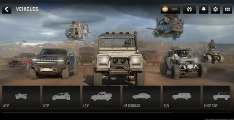 Warzone Mobile Vehicle List