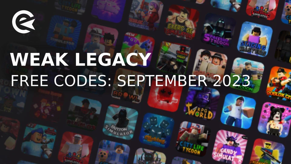 Códigos activos Weak Legacy Setembro de 2023