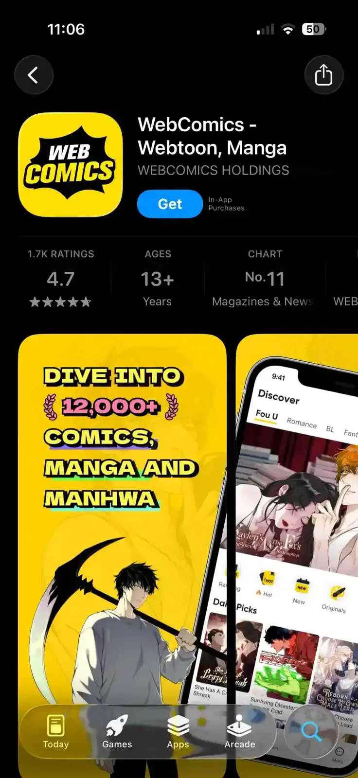 Webcomics App Store