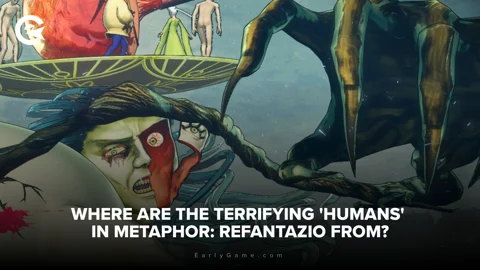 Where are the terrifying humans in Metaphor Re Fantazio from 1