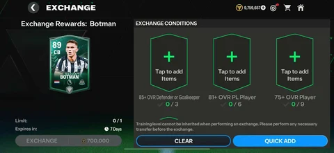 Winter Wildcards Botman requirements