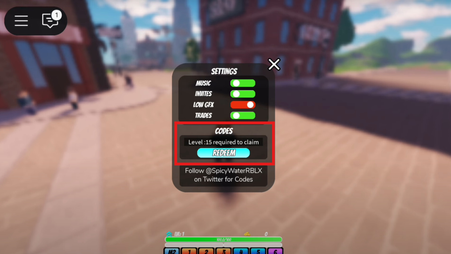 World of Stands Code Redemption Menu