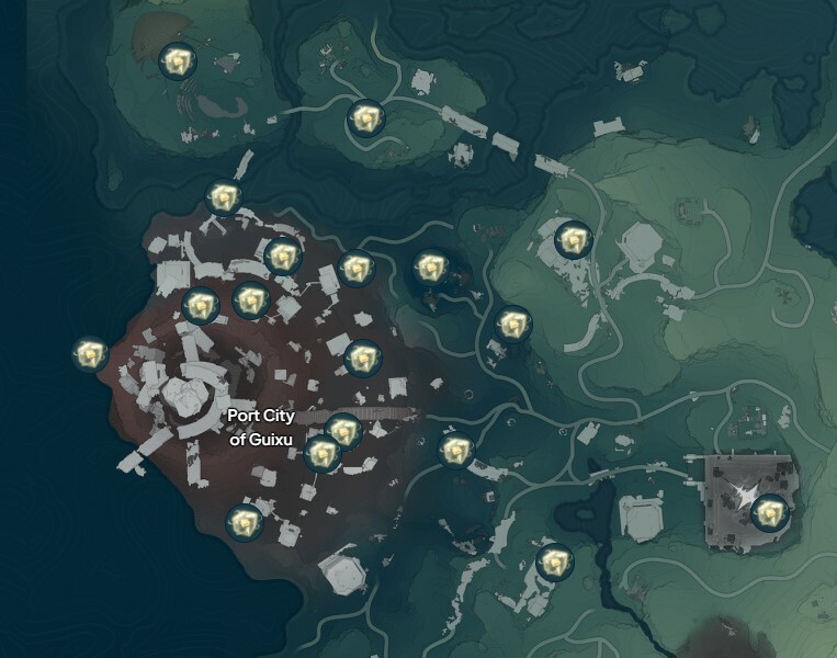 Wuthering Waves Port City of Guixu Sonance Casket Location
