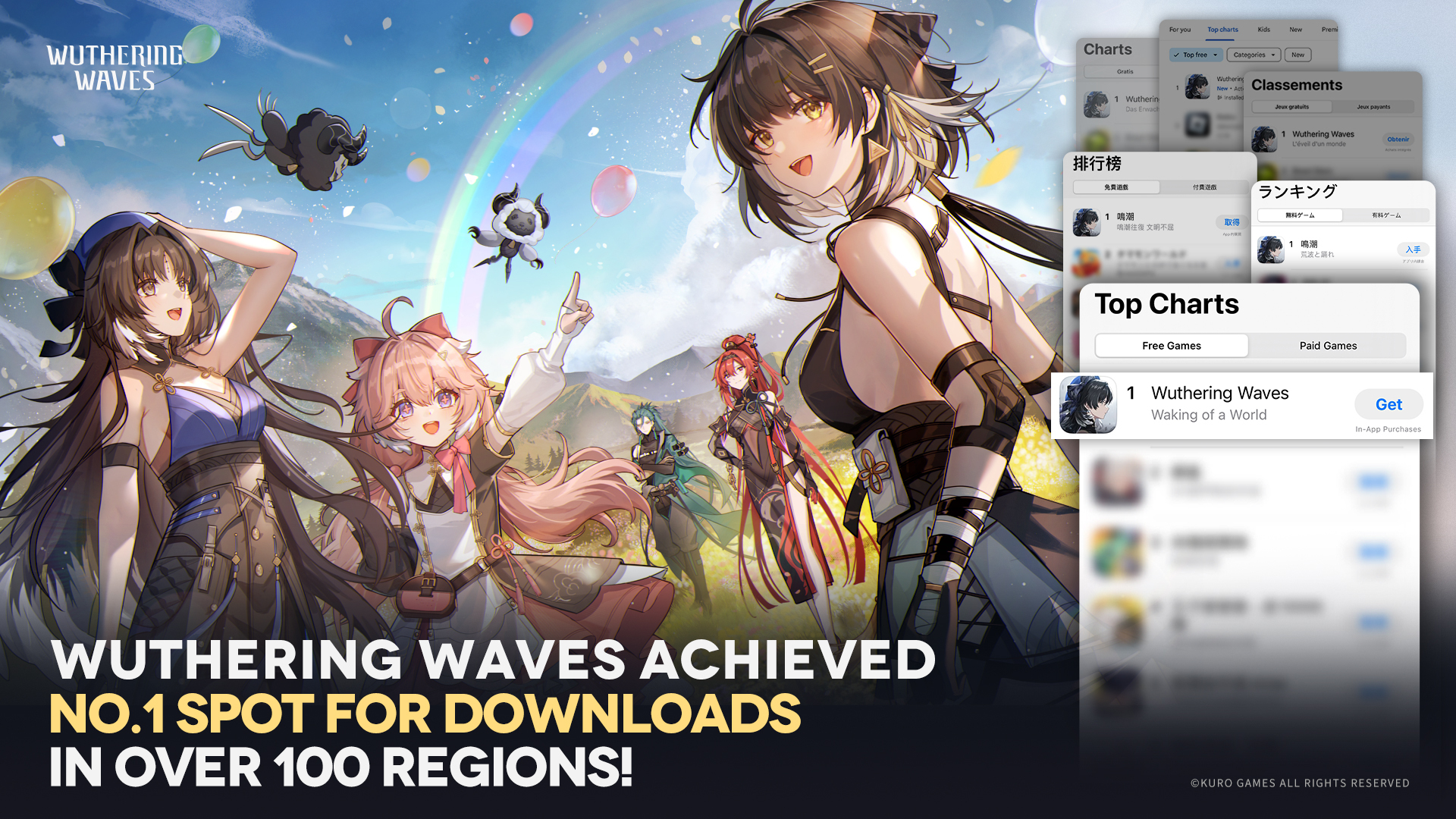 Wuthering Waves takes the number one spot