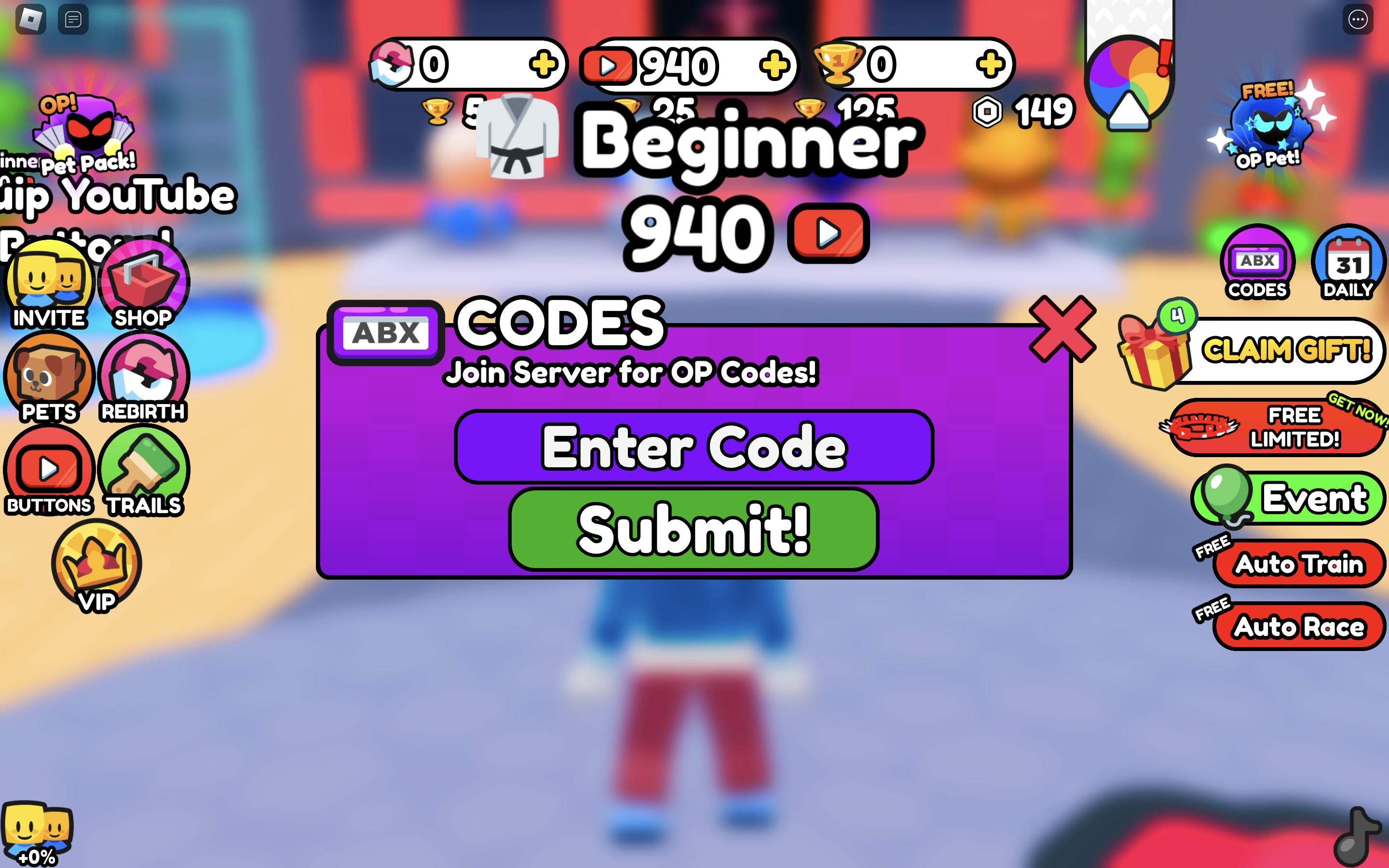 You Tuber Battles Simulator how to redeem codes