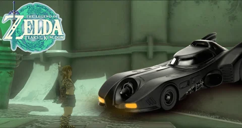 Zelda Tears Of The Kingdom With Batmobile