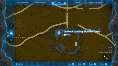 Zelda Tears of the Kingdom Lookout Map