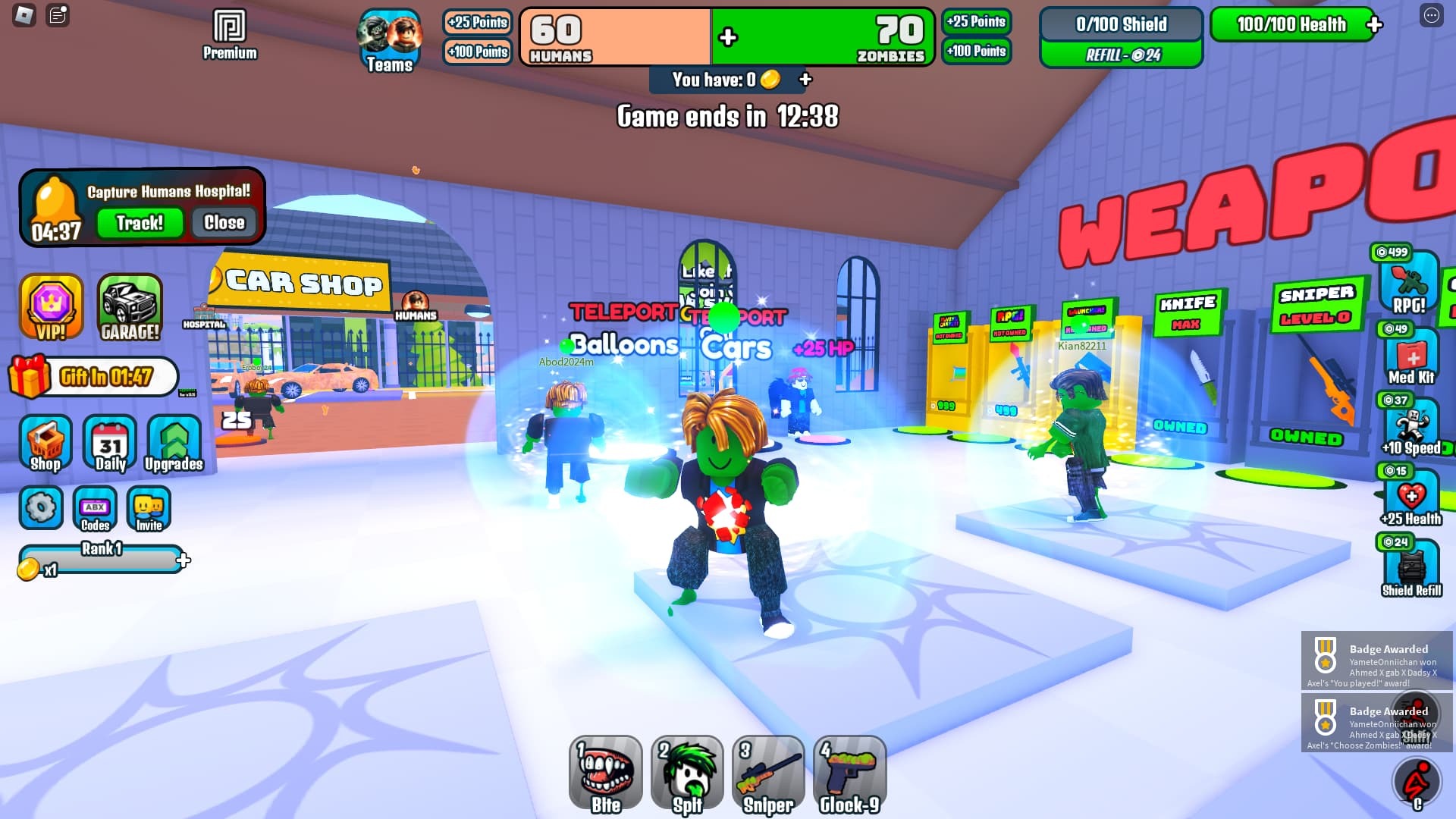 Zombies Vs Humans active codes