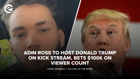 Adin ross trump thumbnail