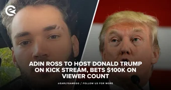 Adin ross trump thumbnail