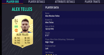 Alex telles card