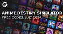 Anime destiny simulator codes july 2024