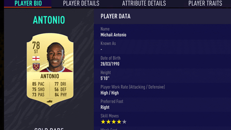 Antonio card fifa