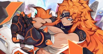 Asher character art omega strikers