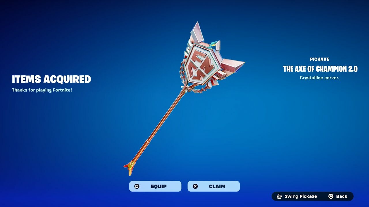 Fortnite FNCS Pickaxe "Axe of Champions" Explained & How To Get It