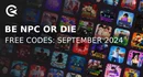 Be npc or die codes september