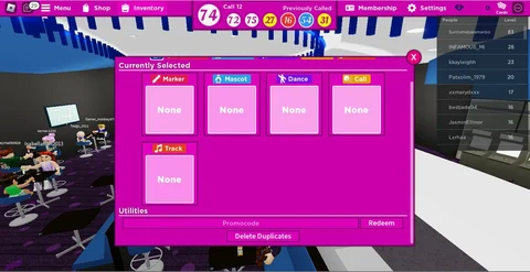 Bloxy bingo roblox