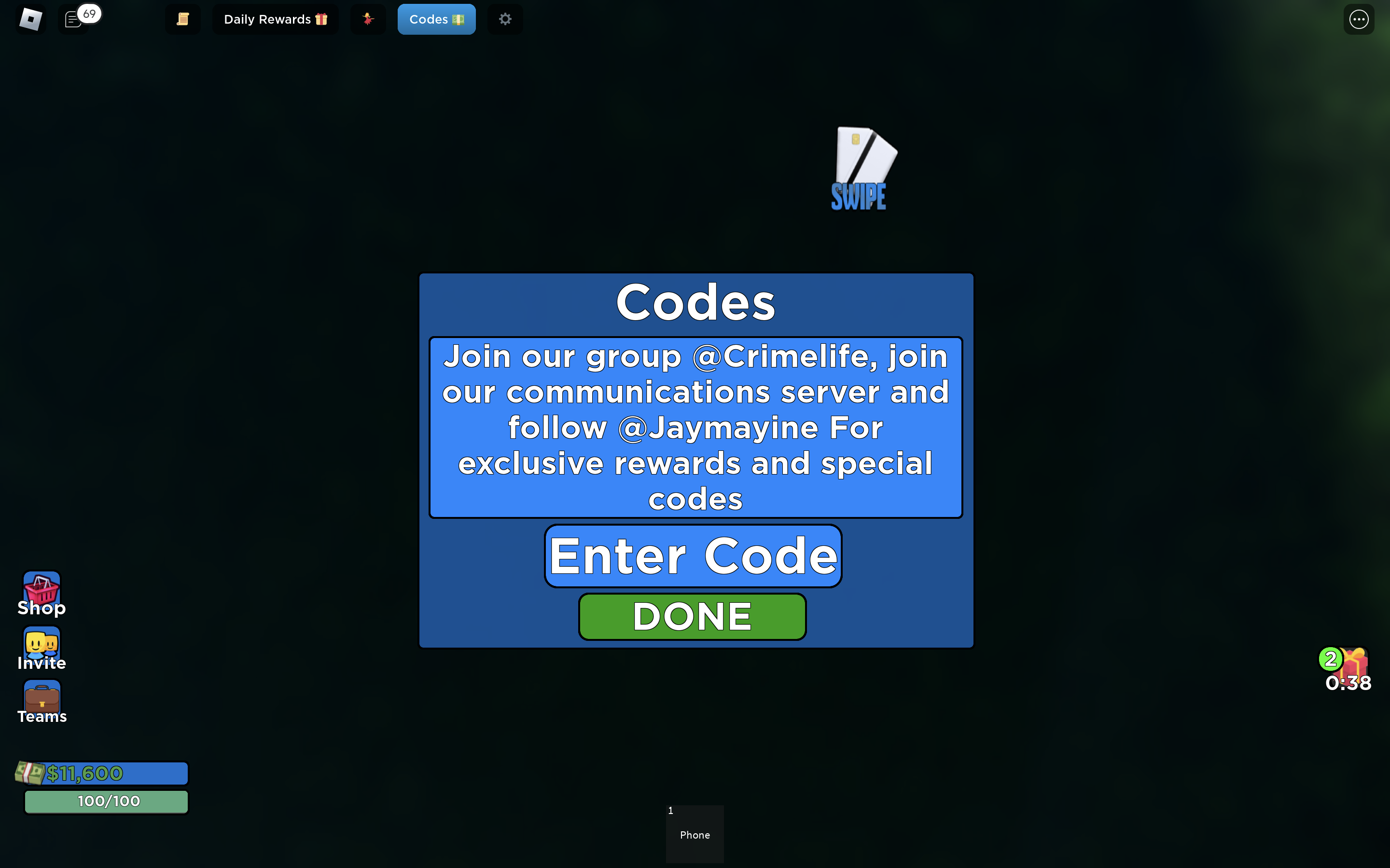 Cali shootout codes april
