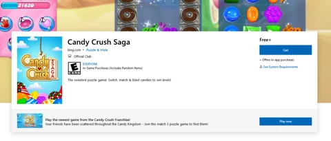 Candy crush pc microsoft store