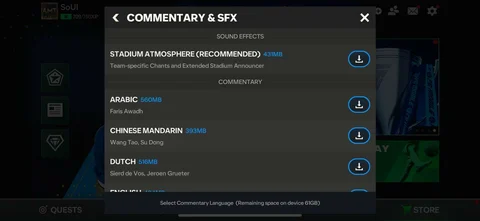 Change commentary ea fc mobile