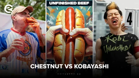 Chestnut Kobayashi hot dog eating live on netflix