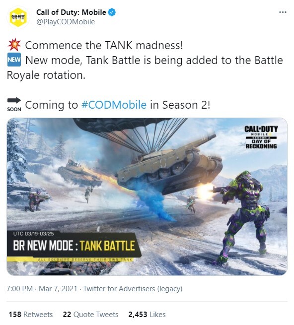 Cod mobile tank battle