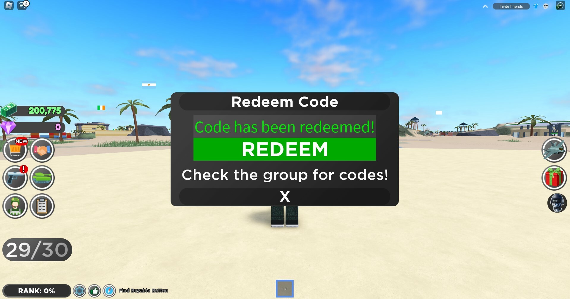 Code redeem