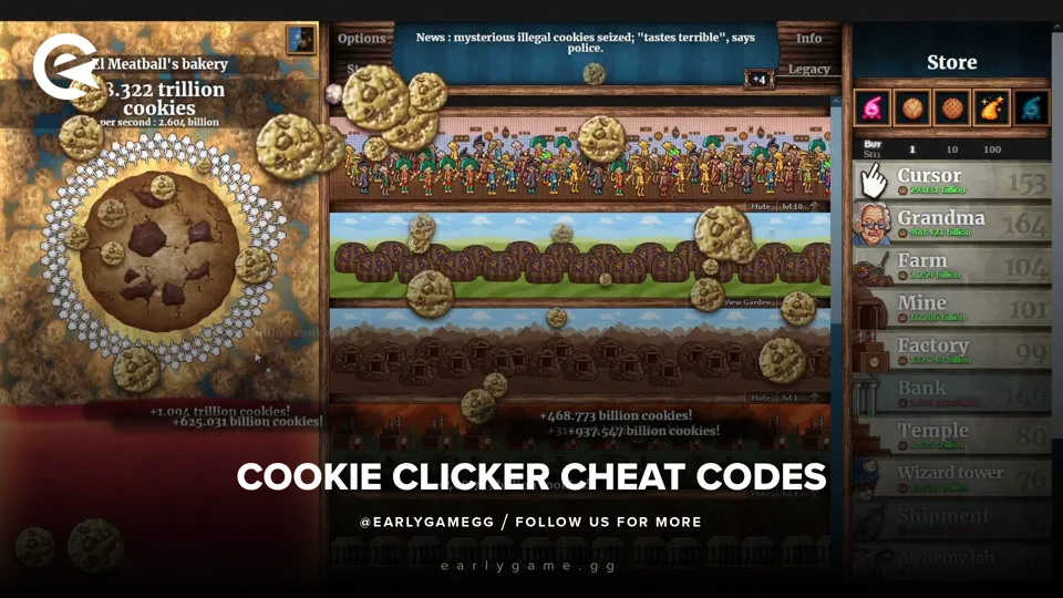 Cookie Clicker Cheat Codes (Complete List) | EarlyGame