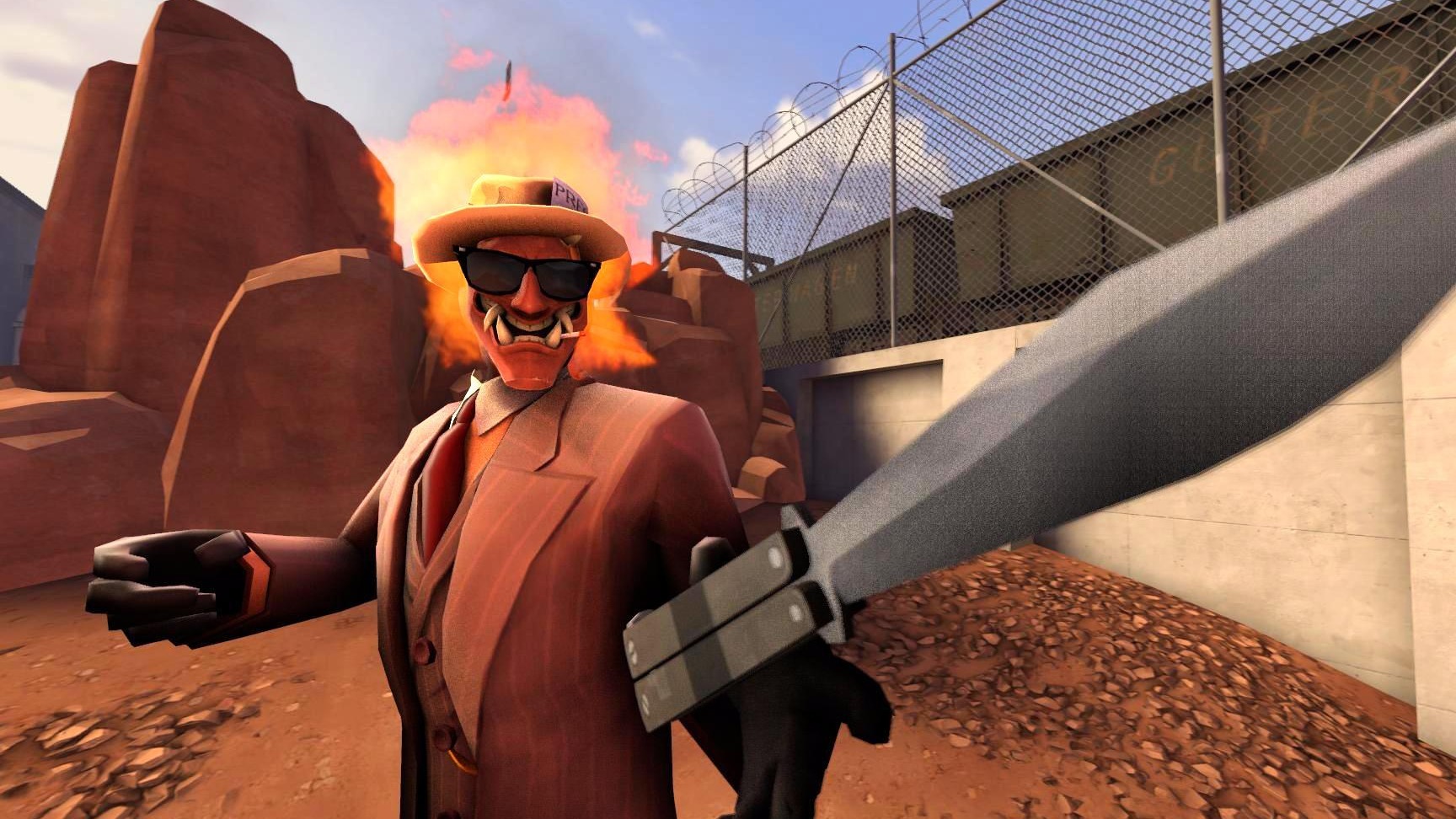Cropped Burning Killer Exclusive Team Fortress 2 12000