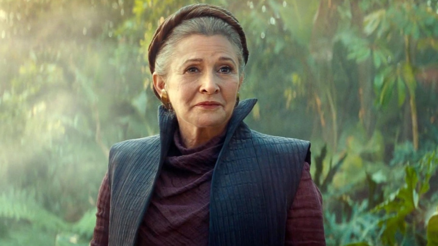 Cropped Carrie Fisher Star Wars The Rise of Skywalker 2019