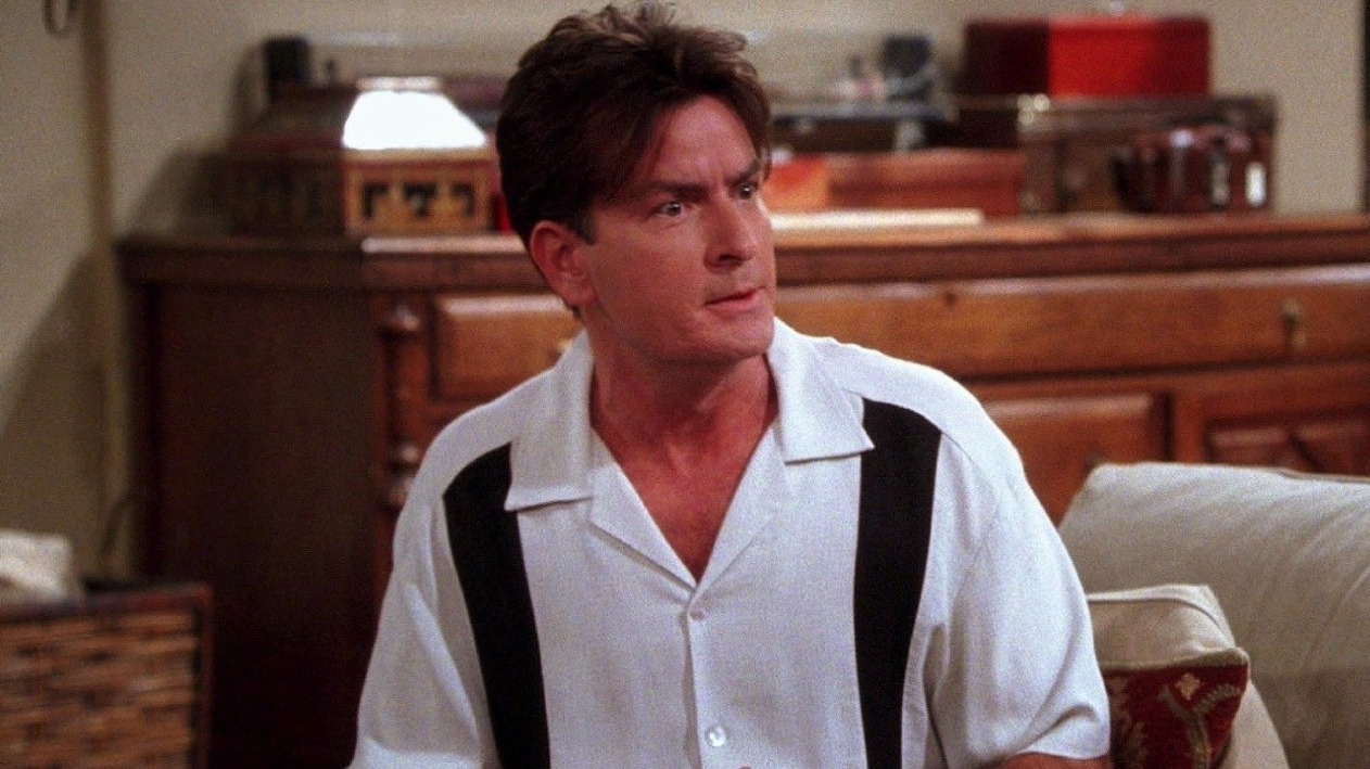 Cropped Charlie Sheen Two and a Half Men
