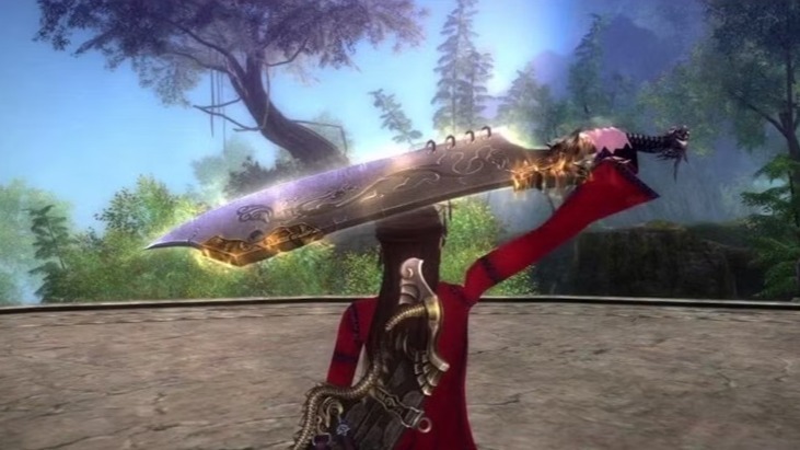 Cropped Dragon Slaying Sabre Age of Wushu 16000