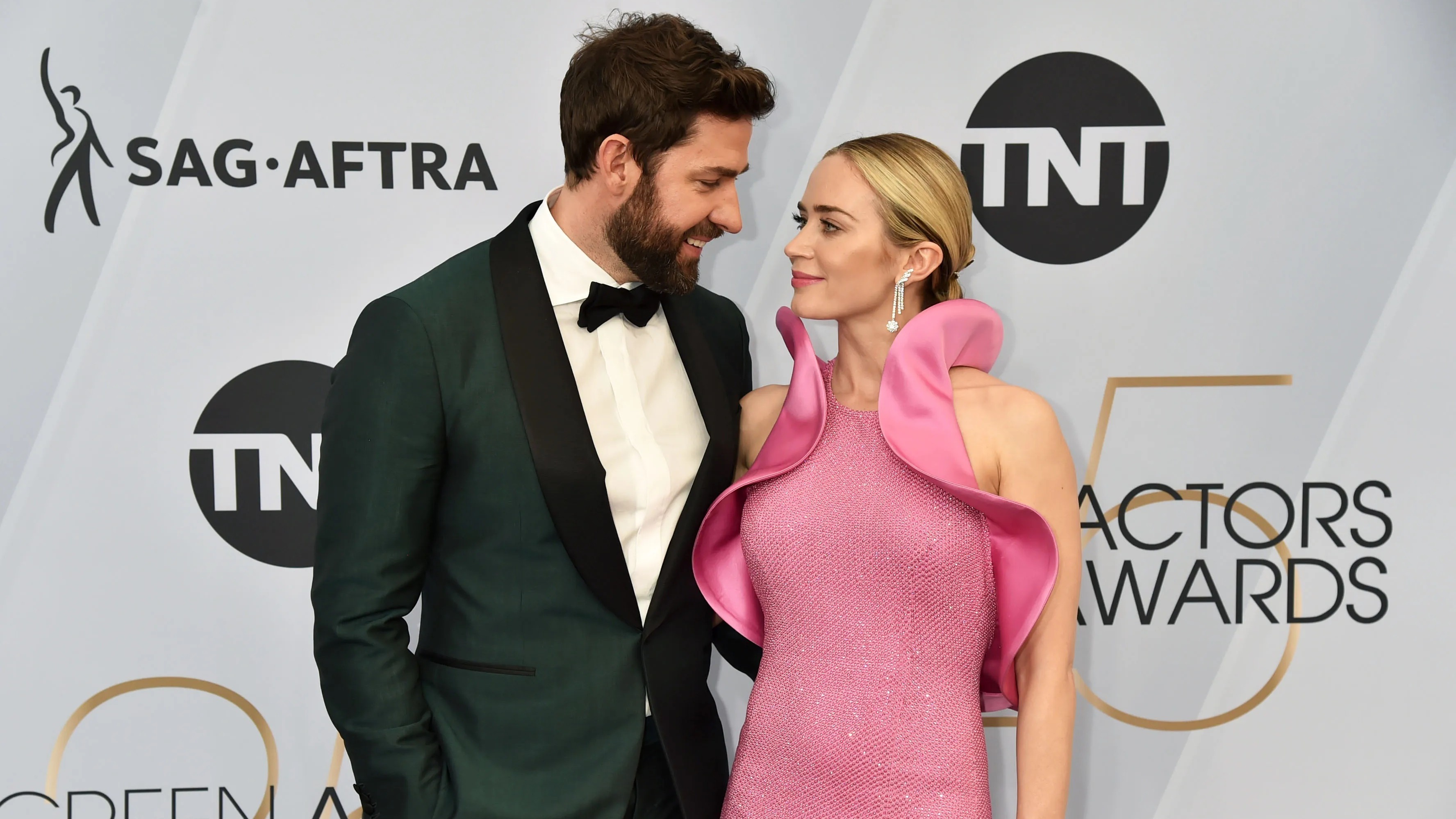 Cropped Emily Blunt and John Krasinski