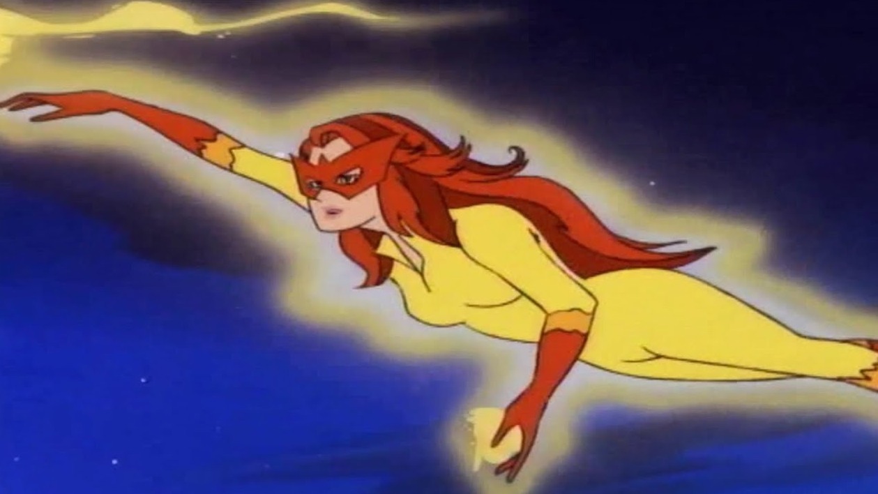 Cropped Firestar Spider Man and His Amazing Friends 1981
