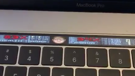 Cropped Mac Book Pro Touch Bar