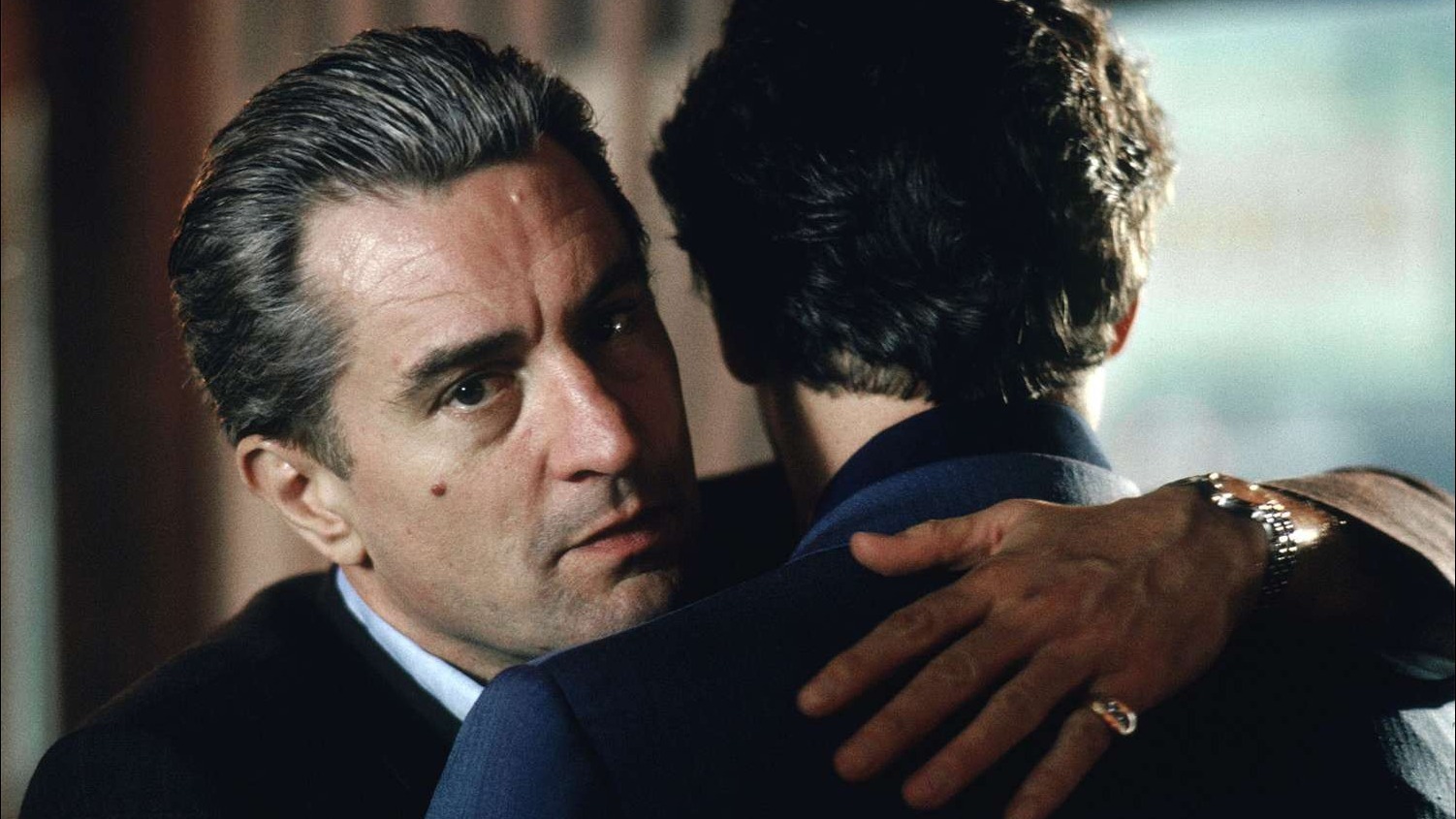 Cropped Martin Scorsese and Robert De Niro Goodfellas