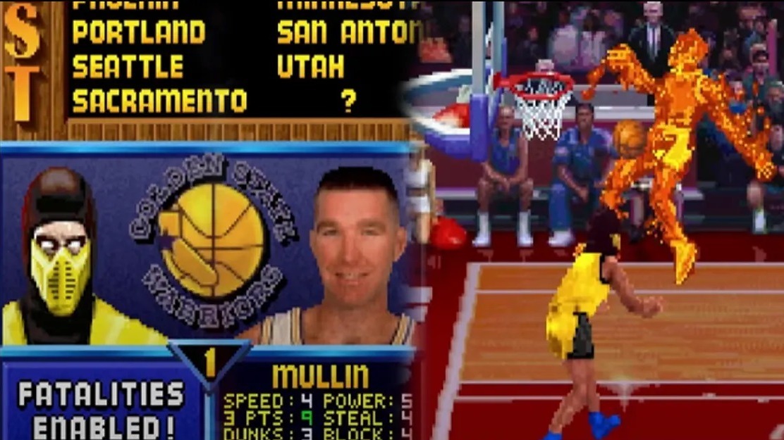 Cropped NBA Jam x Mortal Kombat