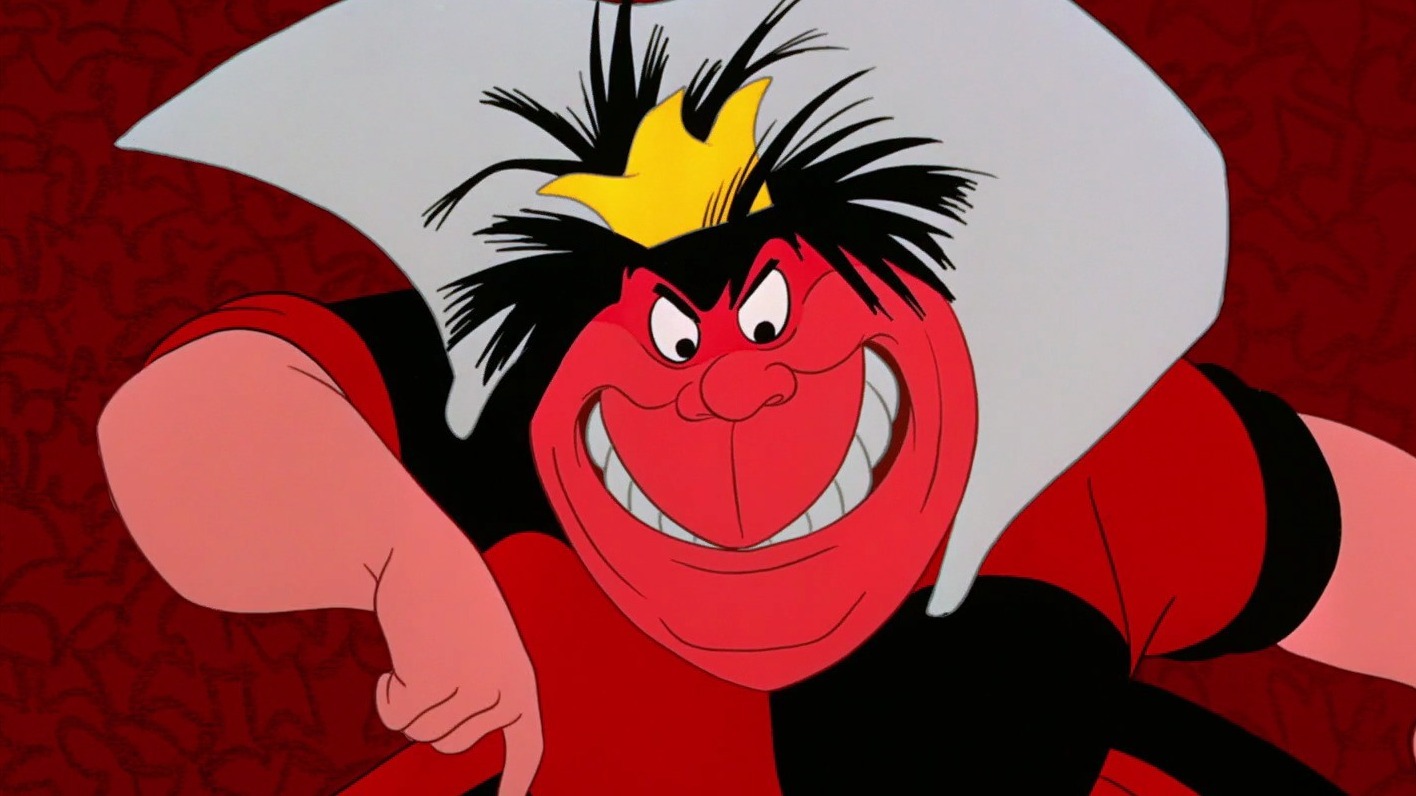 Cropped Queen of Hearts alcie in wonderland