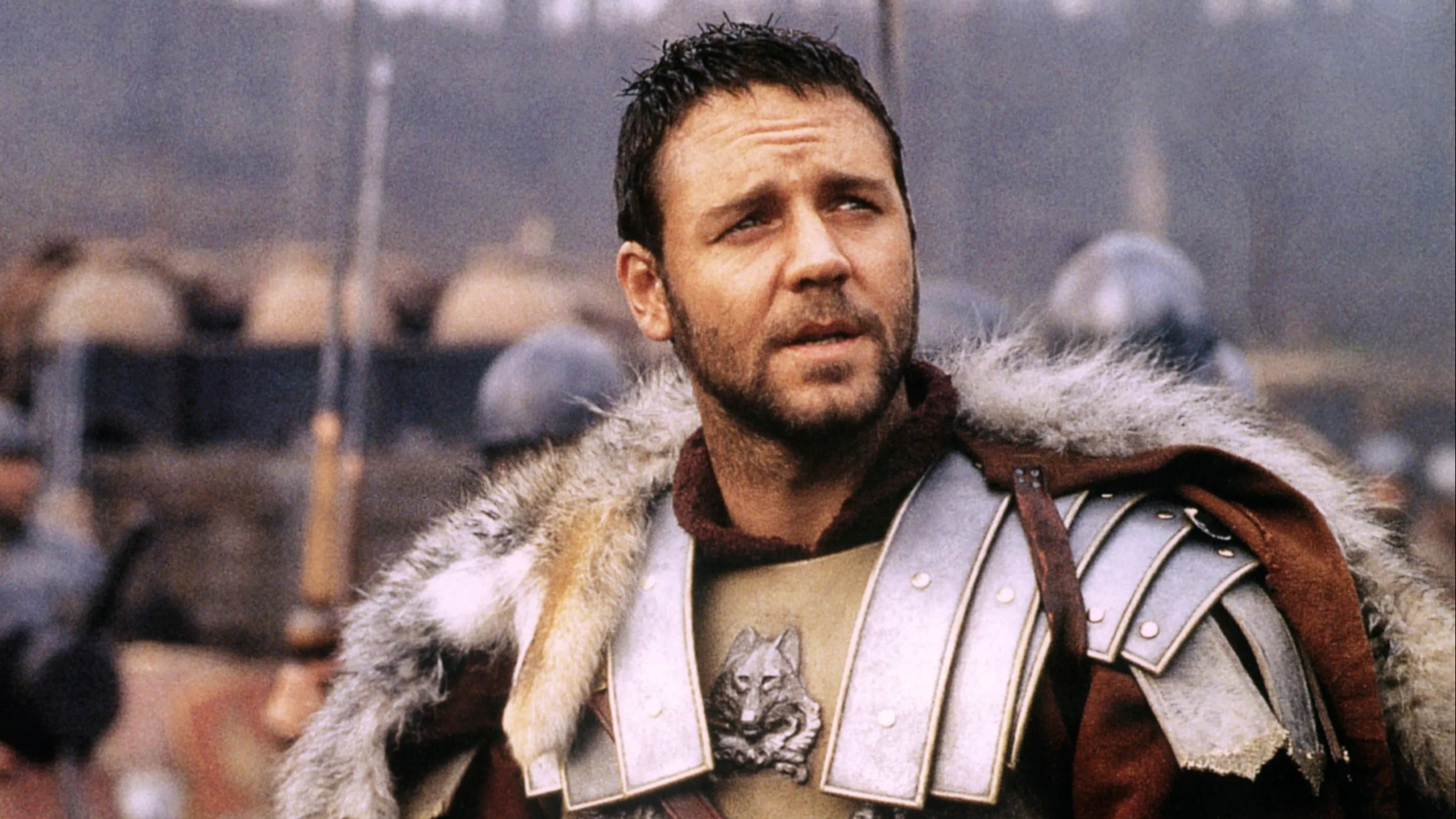 Cropped Ridley Scott and Russell Crowe Gladiator