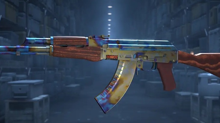 Cropped Stat Trak Factory New AK 47 Blue Gem with the 661 Pattern Counter Strike Global Offensive 1 Million