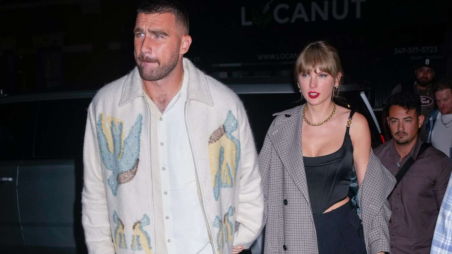 Cropped Taylor Swift and Travis Kelce