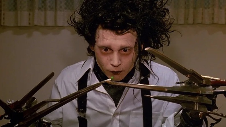 Cropped Tim Burton and Johnny Depp Edward Scissorhands
