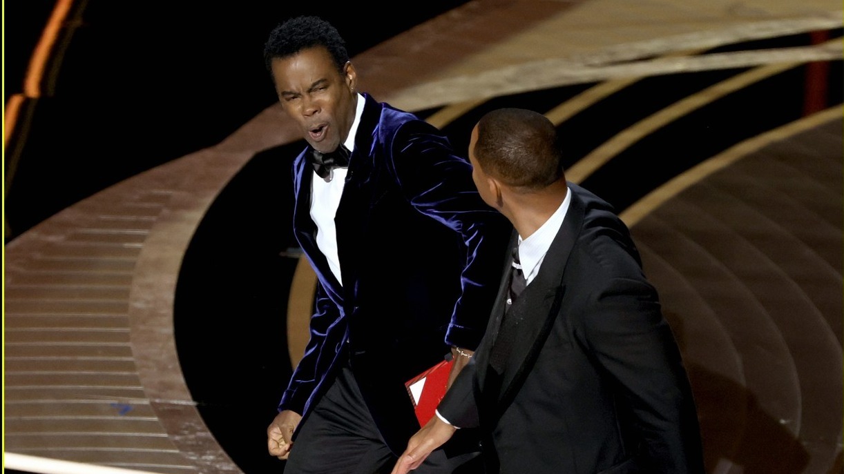 Cropped Will Smith slaps Chris Rock